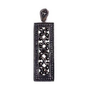 Sterling Silver 925 Womens Marcasite Pendant Intricate Design Jewelry